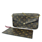 Louis Vuitton Monogram Félicie Pochette with Gold Chain