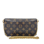 Louis Vuitton Monogram Félicie Pochette with Gold Chain