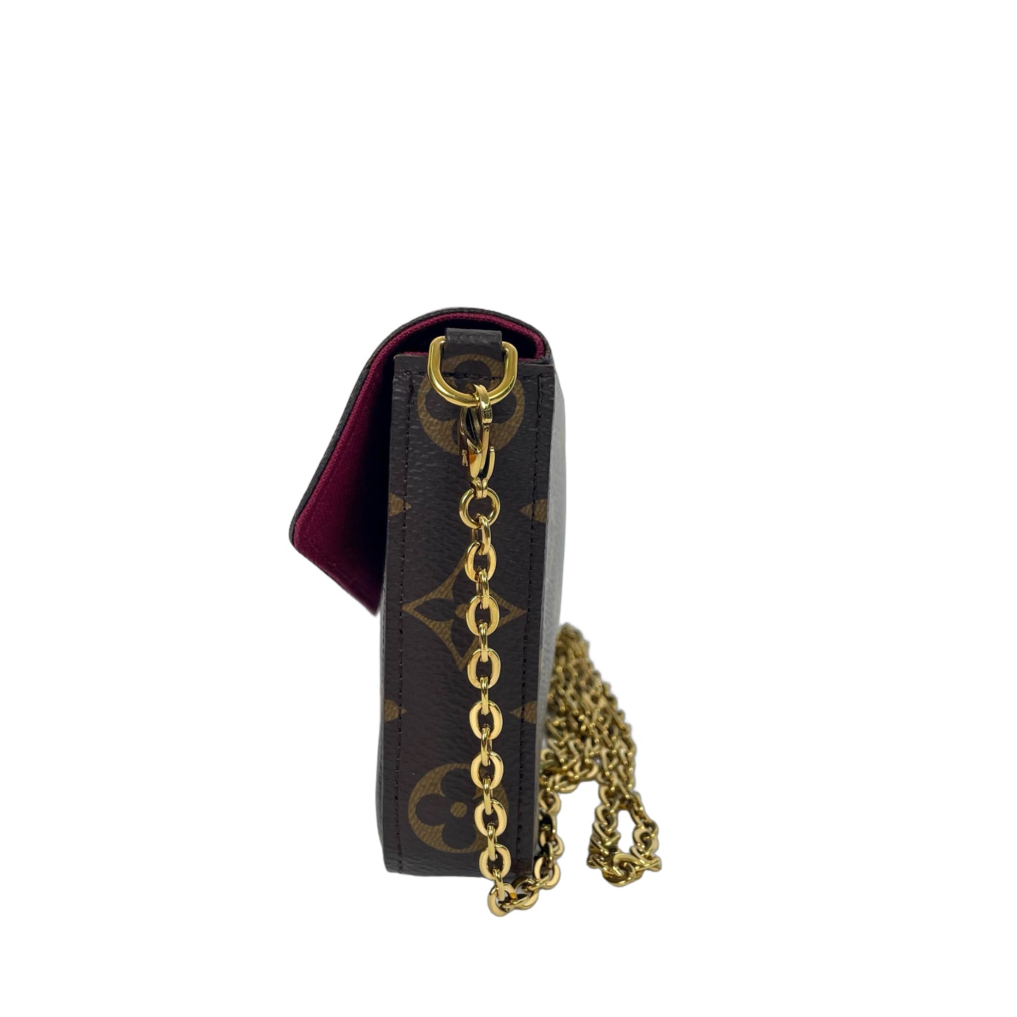 Louis Vuitton Monogram Félicie Pochette with Gold Chain