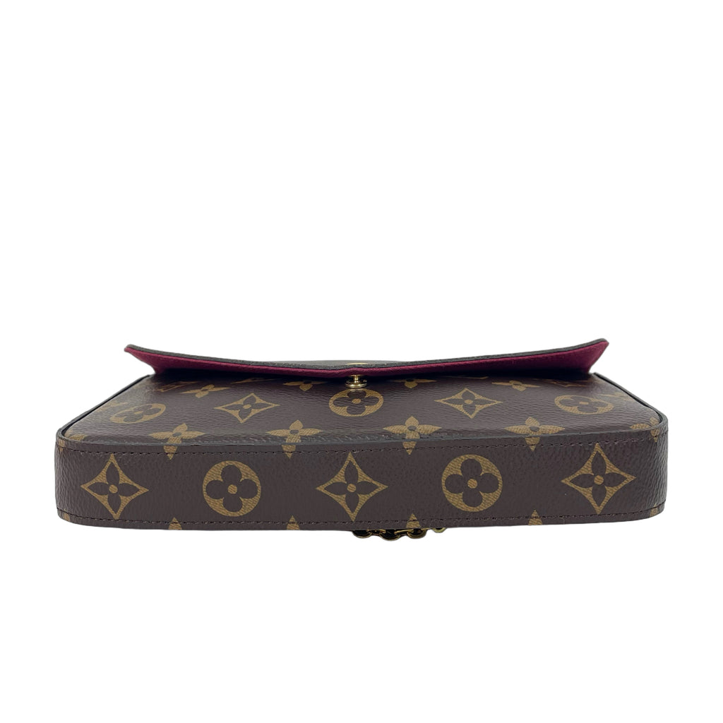 Louis Vuitton Monogram Félicie Pochette with Gold Chain