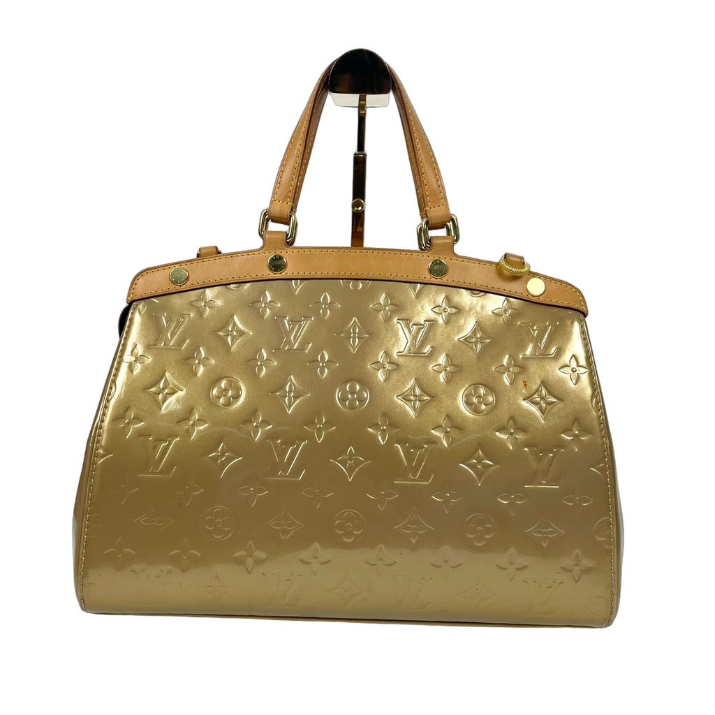 Louis Vuitton Melrose Avenue Monogram Patent Leather Handbag-Gold