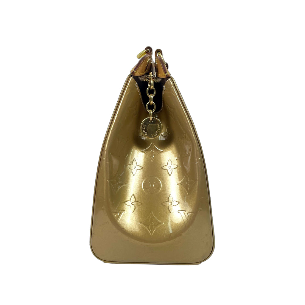 Louis Vuitton Melrose Avenue Monogram Patent Leather Handbag-Gold