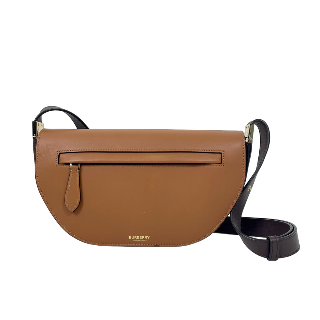 Burberry Olympia Leather Crossbody Bag - Warm Sand