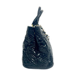 Miu Miu Cloquet Matelassé Leather Crystal Tote Bag in Black