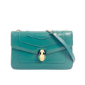 Bvlgari Serpenti Forever Calf Leather Shoulder Bag in Emerald Green