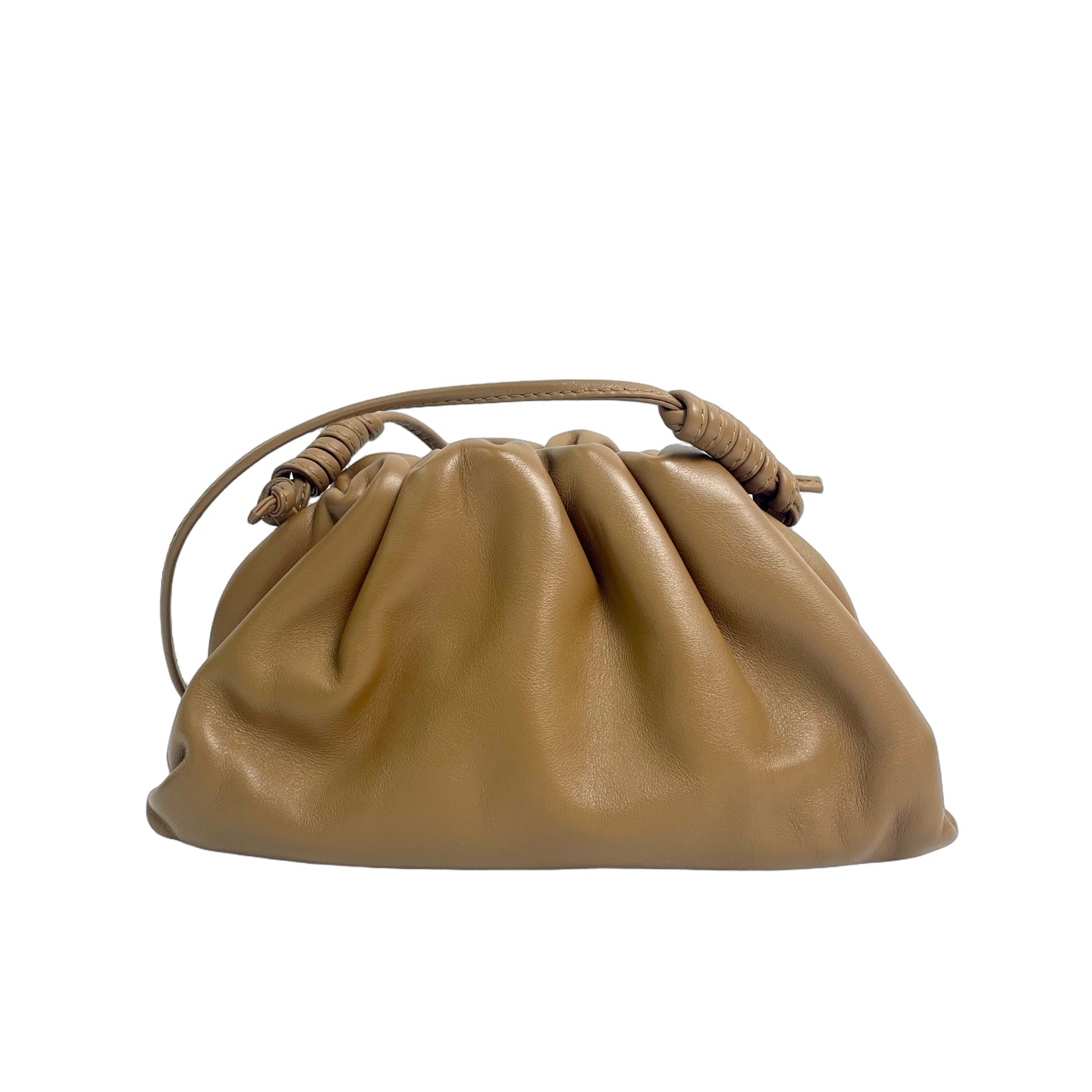 Bottega Veneta The Mini Pouch Leather Crossbody Bag in Camel