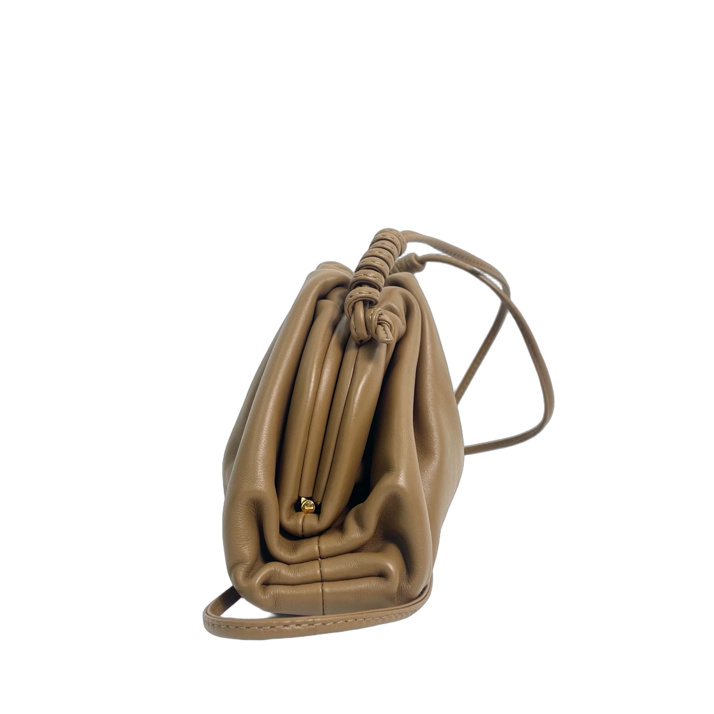 Bottega Veneta The Mini Pouch Leather Crossbody Bag in Camel