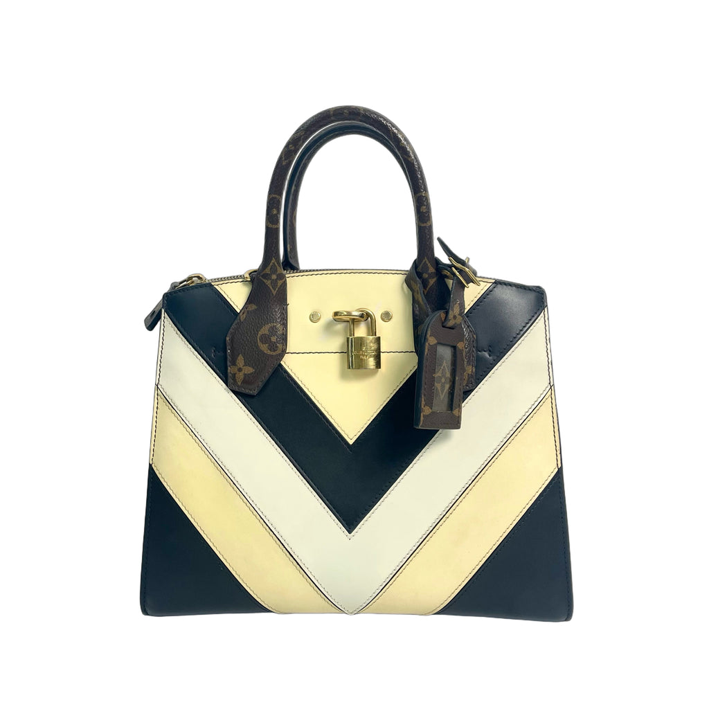 Louis Vuitton City Steamer MM Tricolor Monogram Leather Tote Bag