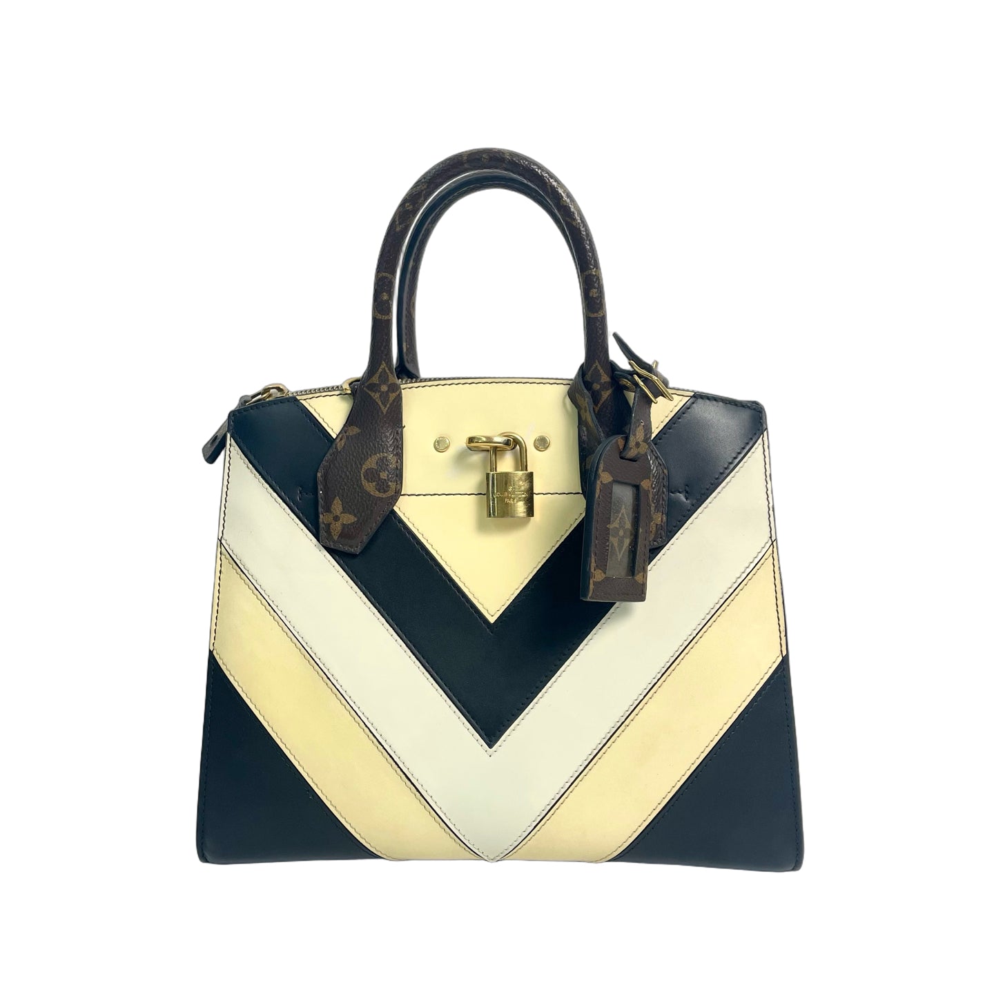 Louis Vuitton City Steamer MM Tricolor Monogram Leather Tote Bag