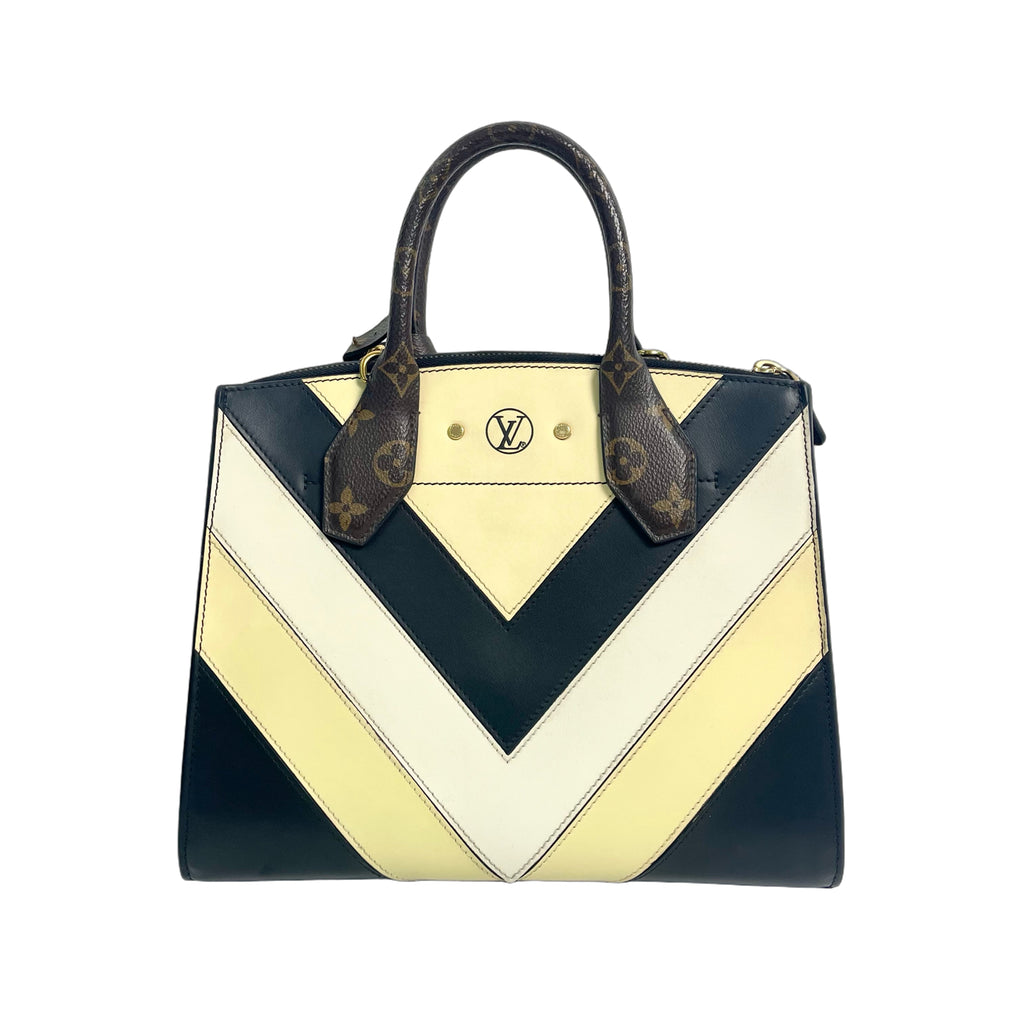 Louis Vuitton City Steamer MM Tricolor Monogram Leather Tote Bag