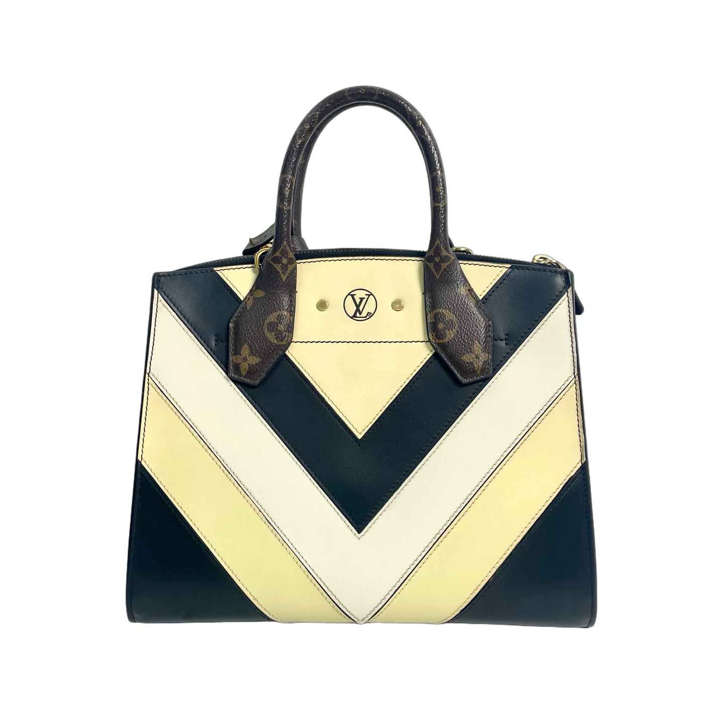 Louis Vuitton City Steamer MM Tricolor Monogram Leather Tote Bag
