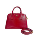 Prada Galleria Saffiano Leather Top Handle Bag in Fuoco Red