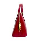 Prada Galleria Saffiano Leather Top Handle Bag in Fuoco Red
