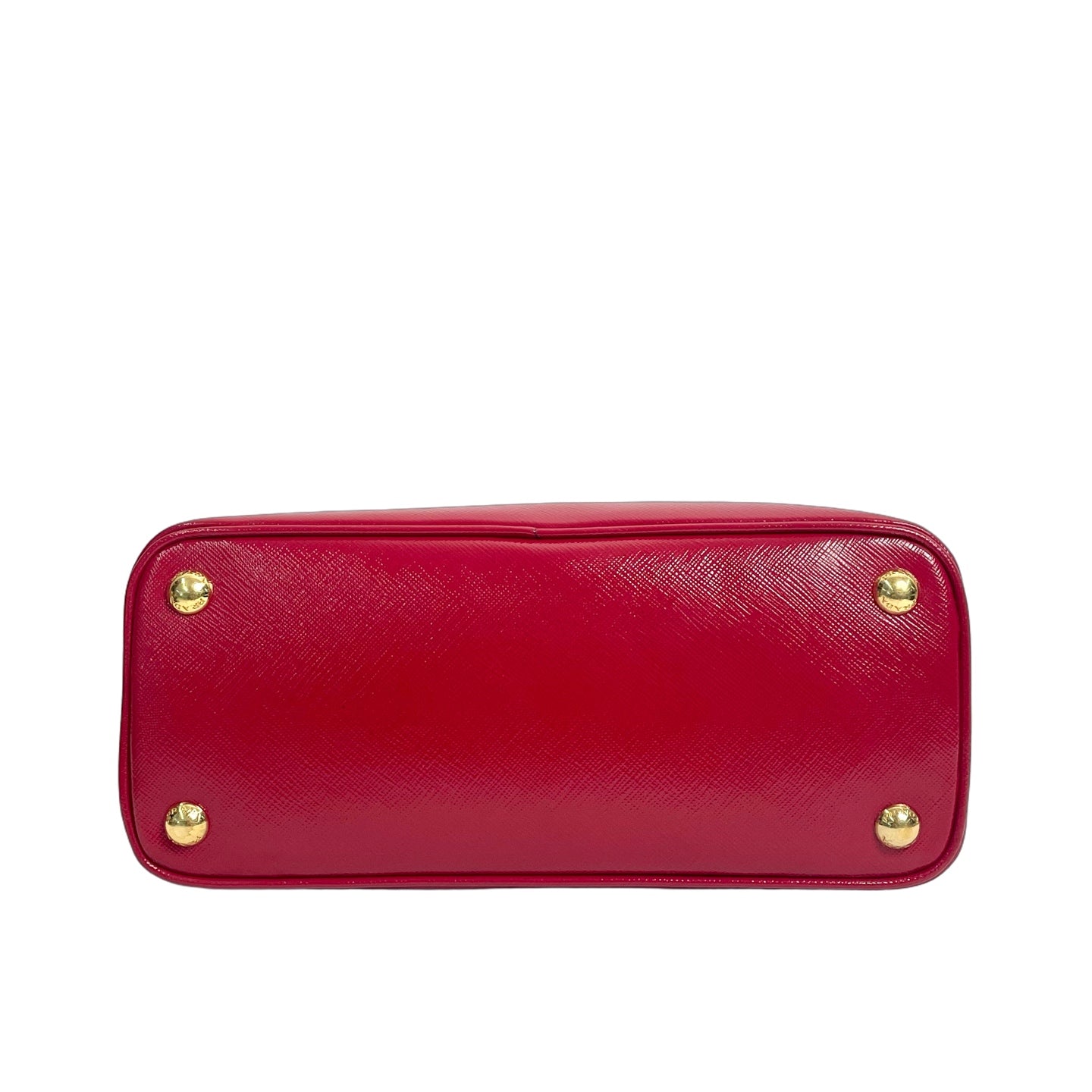 Prada Galleria Saffiano Leather Top Handle Bag in Fuoco Red