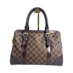 Louis Vuitton Berkeley Damier Ebene Canvas Bag with Gold-Tone Plate