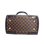 Louis Vuitton Berkeley Damier Ebene Canvas Bag with Gold-Tone Plate