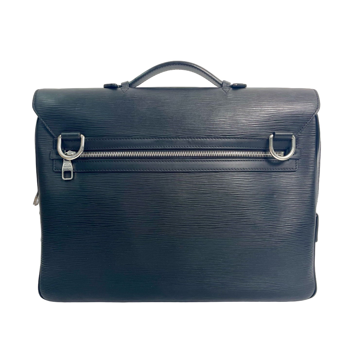 Louis Vuitton Epi Leather Business Bag with Silver-Tone Hardware
