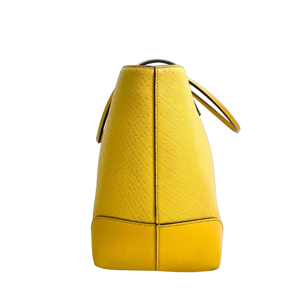 Gucci Bright Diamante Leather Tote Bag - Sunflower Yellow