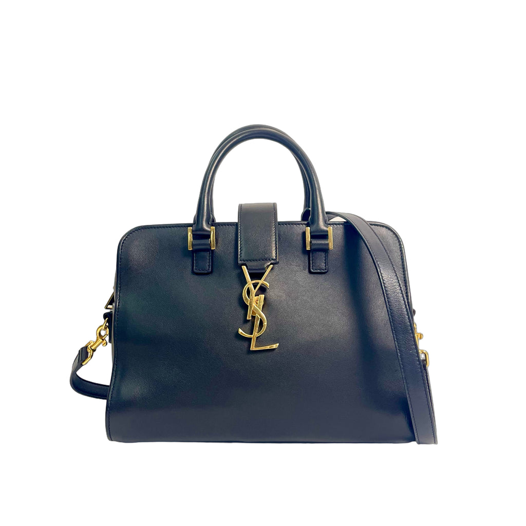 Saint Laurent Downtown Cabas Leather Top Handle Bag - Black
