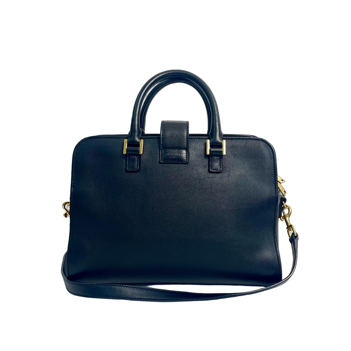 Saint Laurent Downtown Cabas Leather Top Handle Bag - Black