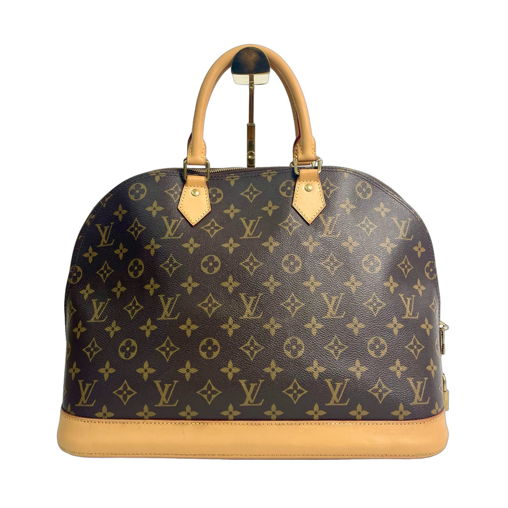 Louis Vuitton Monogram Alma Handbag with Vachetta Leather Trim