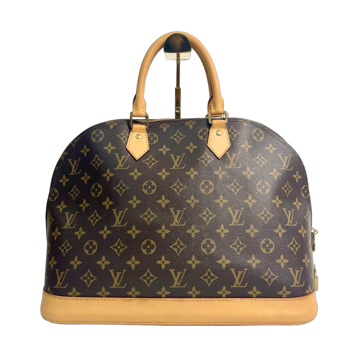 Louis Vuitton Monogram Alma Handbag with Vachetta Leather Trim