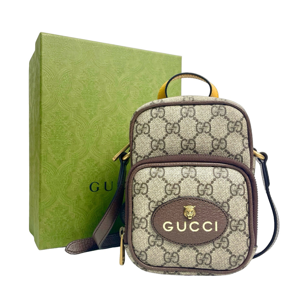 Gucci Neo Vintage GG Supreme Mini Bag with Tiger Head