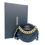 Chanel 19 Round Clutch with Chain in Lambskin & Gold-Tone Metal