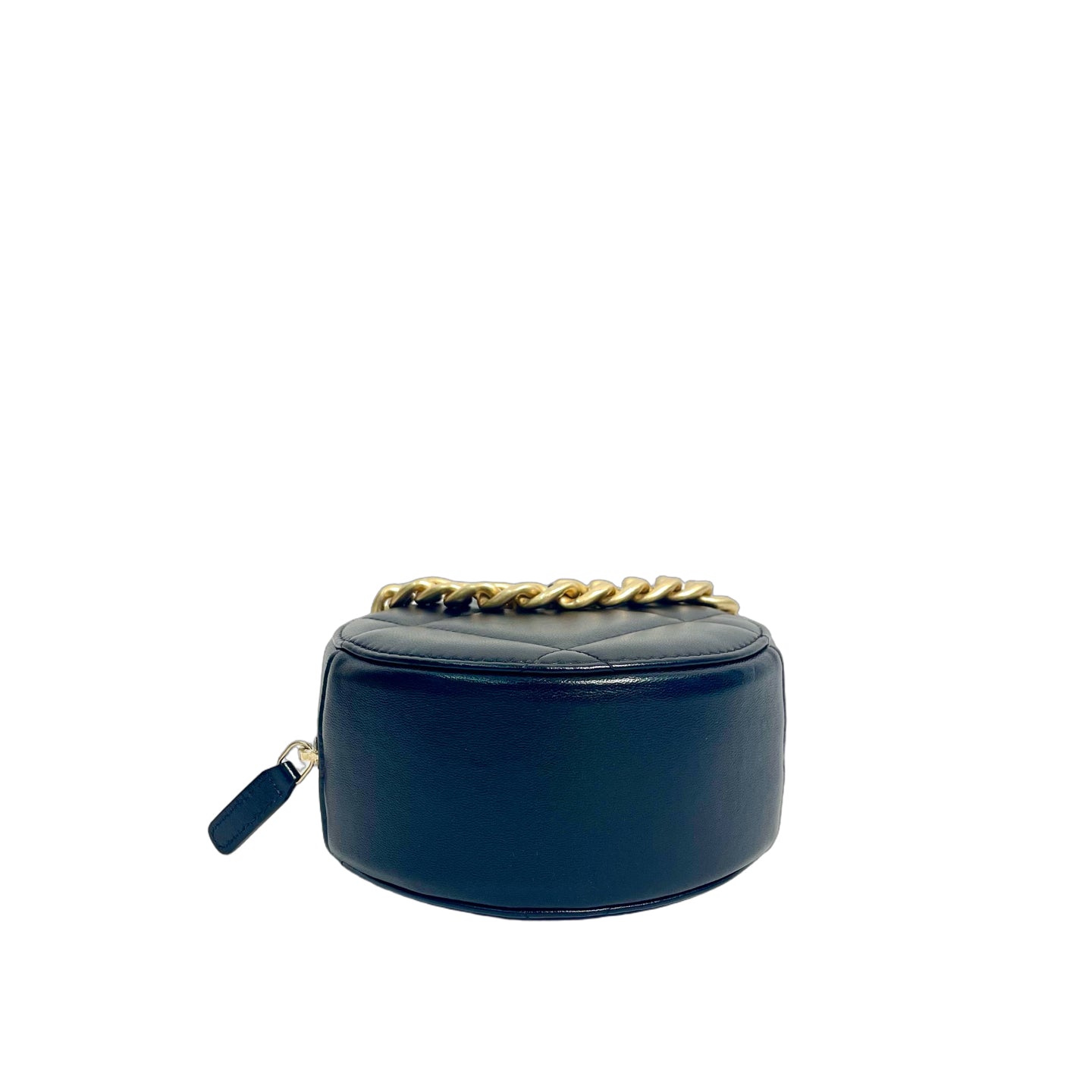 Chanel 19 Round Clutch with Chain in Lambskin & Gold-Tone Metal
