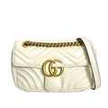 Gucci GG Marmont Matelassé Mini Bag in White Leather