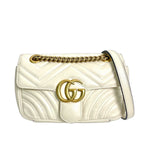 Gucci GG Marmont Matelassé Mini Bag in White Leather