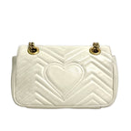 Gucci GG Marmont Matelassé Mini Bag in White Leather