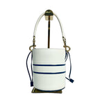 Christian Dior Vibe Small Bucket Bag in White and Blue Calfskin