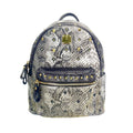 MCM Stark Python Print Leather Backpack with Studs and Croc-Embossed Trim