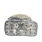 MCM Stark Python Print Leather Backpack with Studs and Croc-Embossed Trim