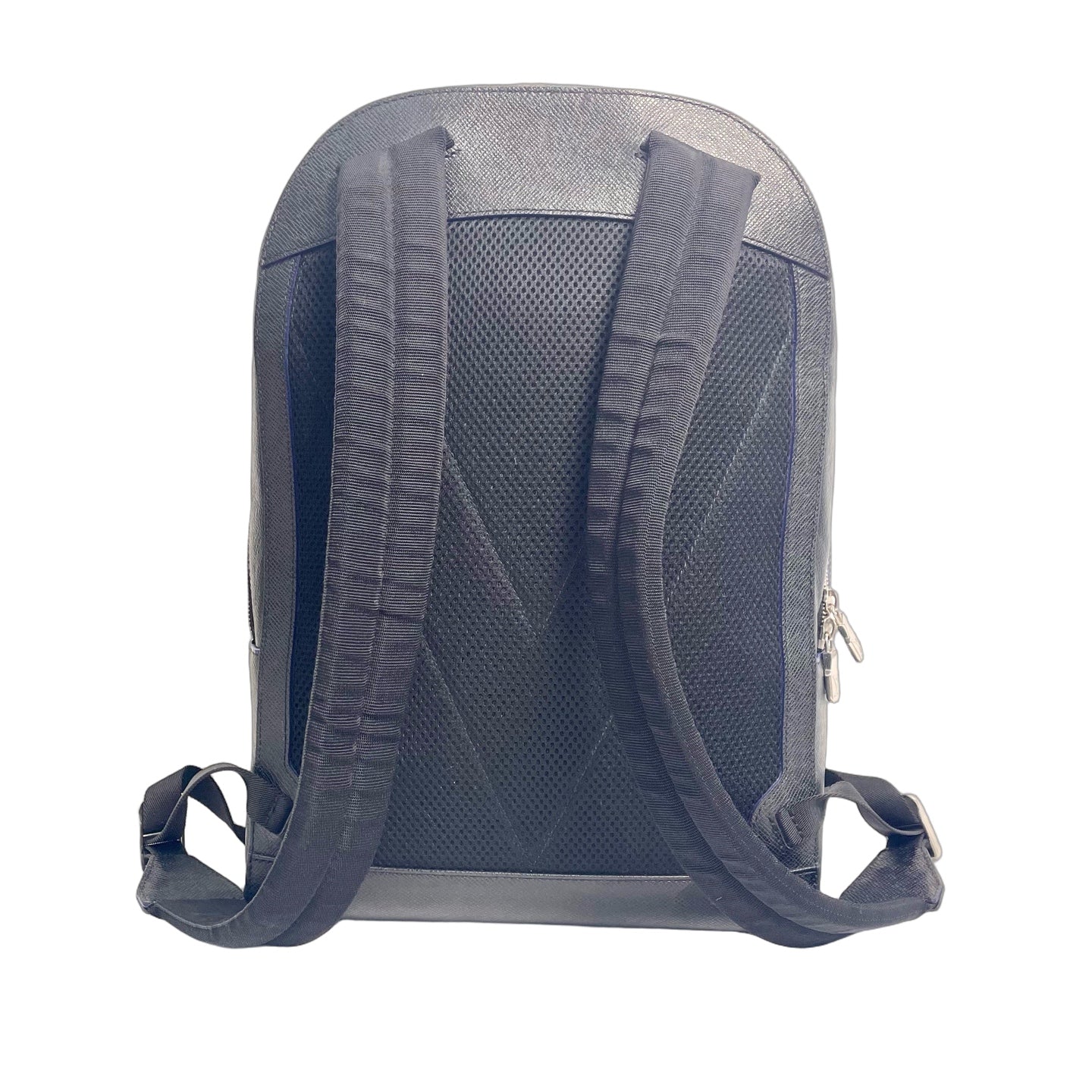Louis Vuitton Taiga Leather Backpack in Noir with Blue Trim