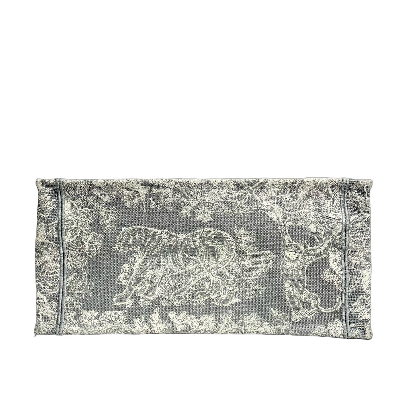 Christian Dior Medium Book Tote in Grey Toile de Jouy Reverse Embroidery