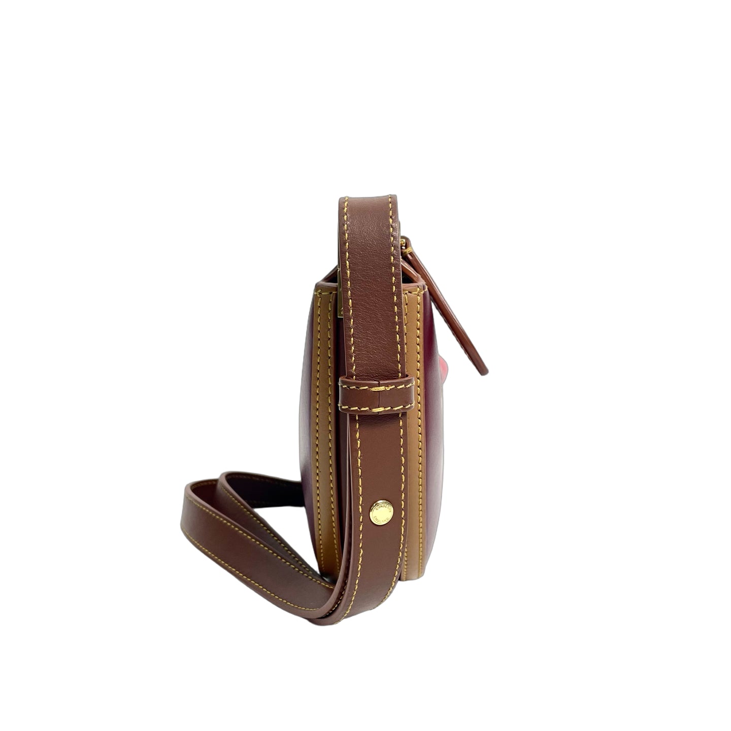 Burberry Small Olympia Leather Shoulder Bag in Burgundy