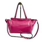 Valentino Garavani Rockstud Medium Leather Tote Bag in Fuchsia