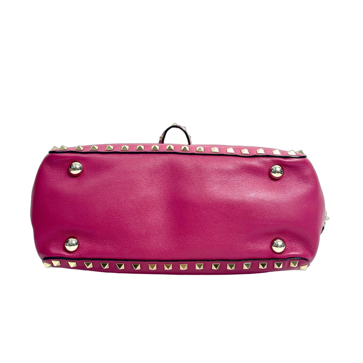 Valentino Garavani Rockstud Medium Leather Tote Bag in Fuchsia