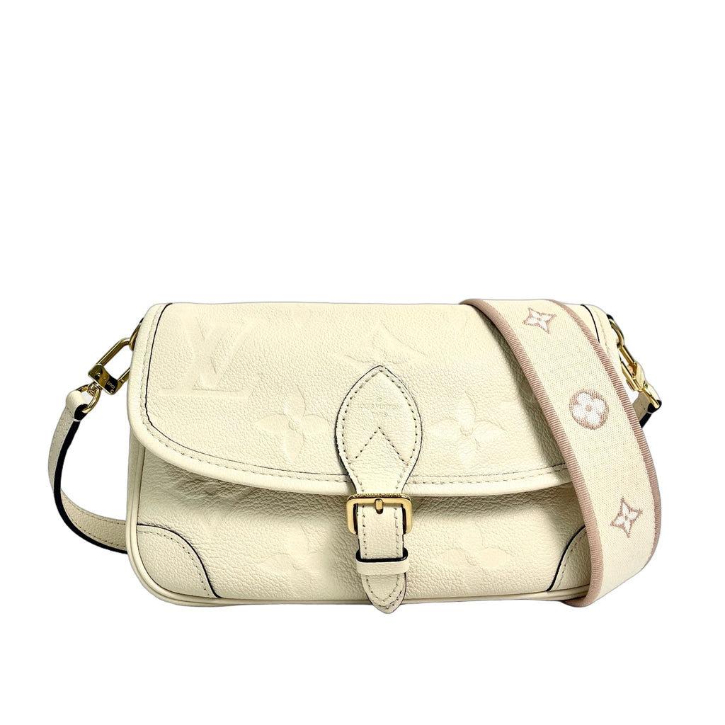Louis Vuitton Diane Monogram Empreinte Leather Bag in Cream