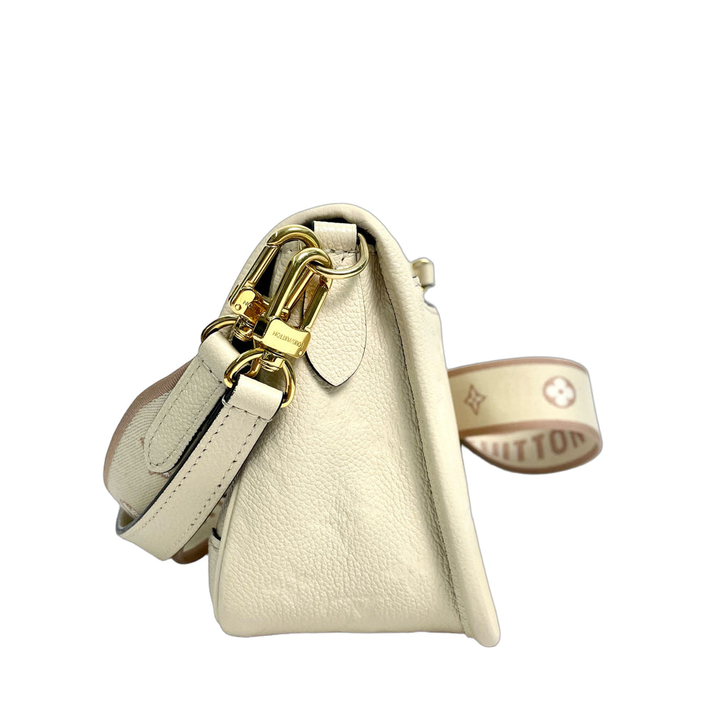 Louis Vuitton Diane Monogram Empreinte Leather Bag in Cream