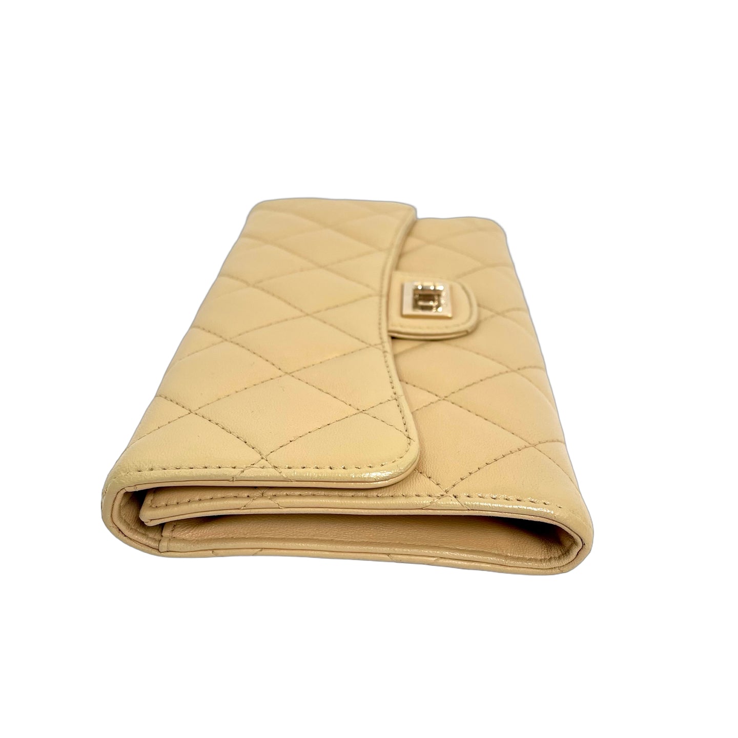 Chanel 2.55 Reissue Long Flap Wallet in Beige Quilted Leather