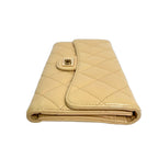 Chanel 2.55 Reissue Long Flap Wallet in Beige Quilted Leather