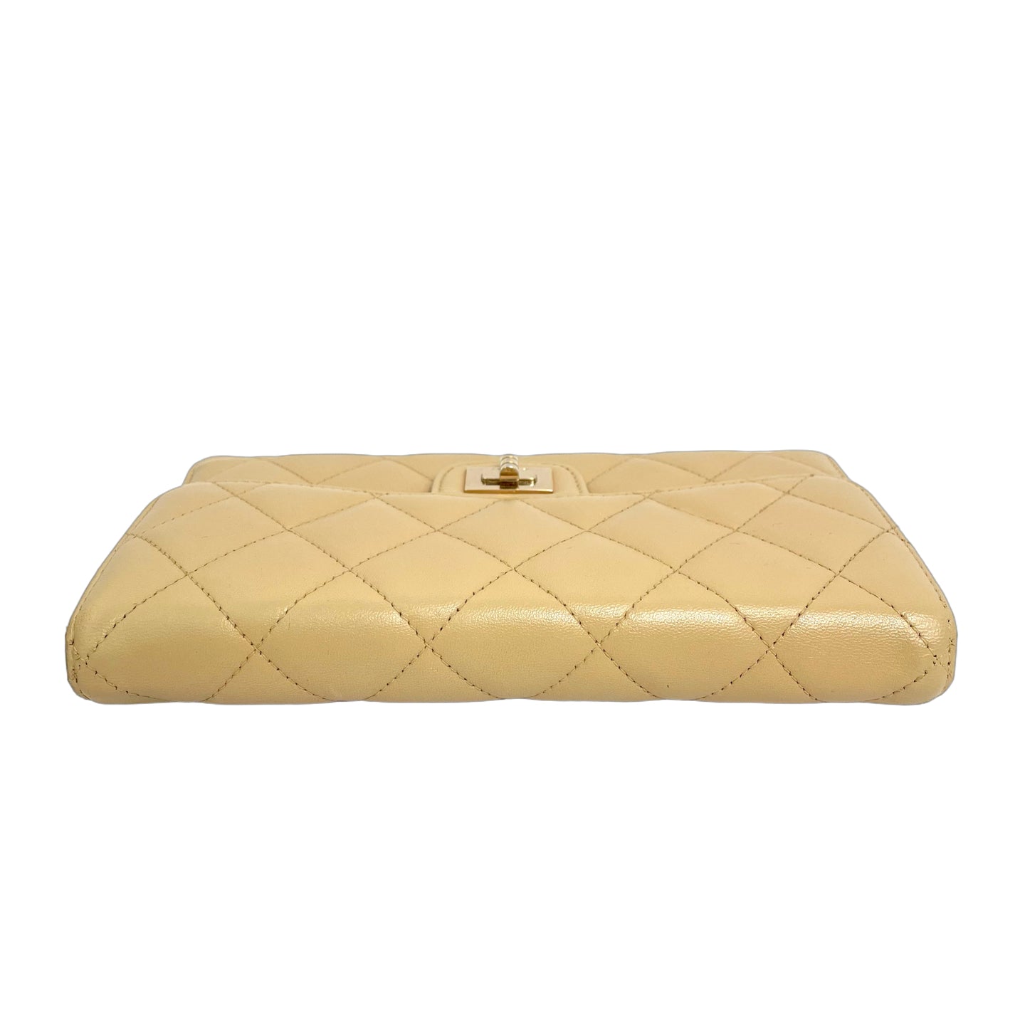 Chanel 2.55 Reissue Long Flap Wallet in Beige Quilted Leather