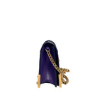 Prada Cahier Leather Chain Shoulder Bag in Purple & Black