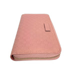 Gucci Microguccissima Leather Zip Around Wallet in Pink