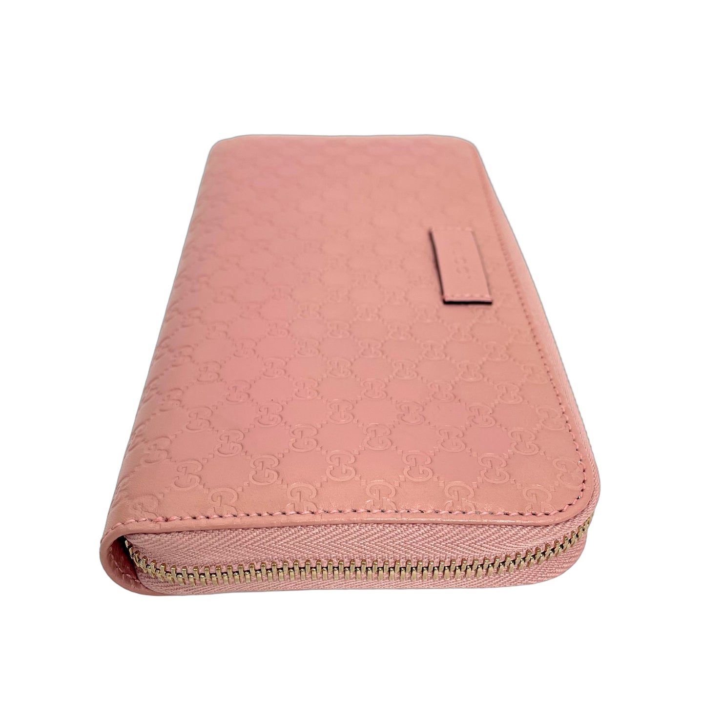 Gucci Microguccissima Leather Zip Around Wallet in Pink