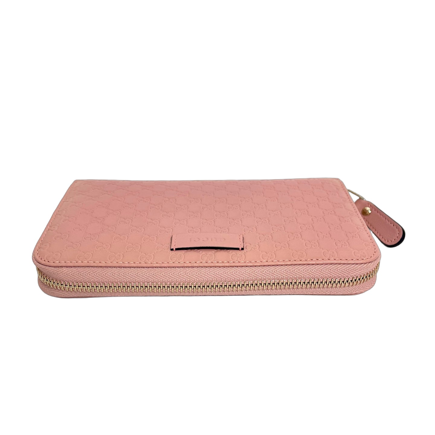 Gucci Microguccissima Leather Zip Around Wallet in Pink