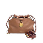 Burberry Prorsum Leather Drawstring Bag with Padlock Detail